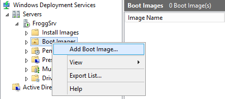 Adding a boot image